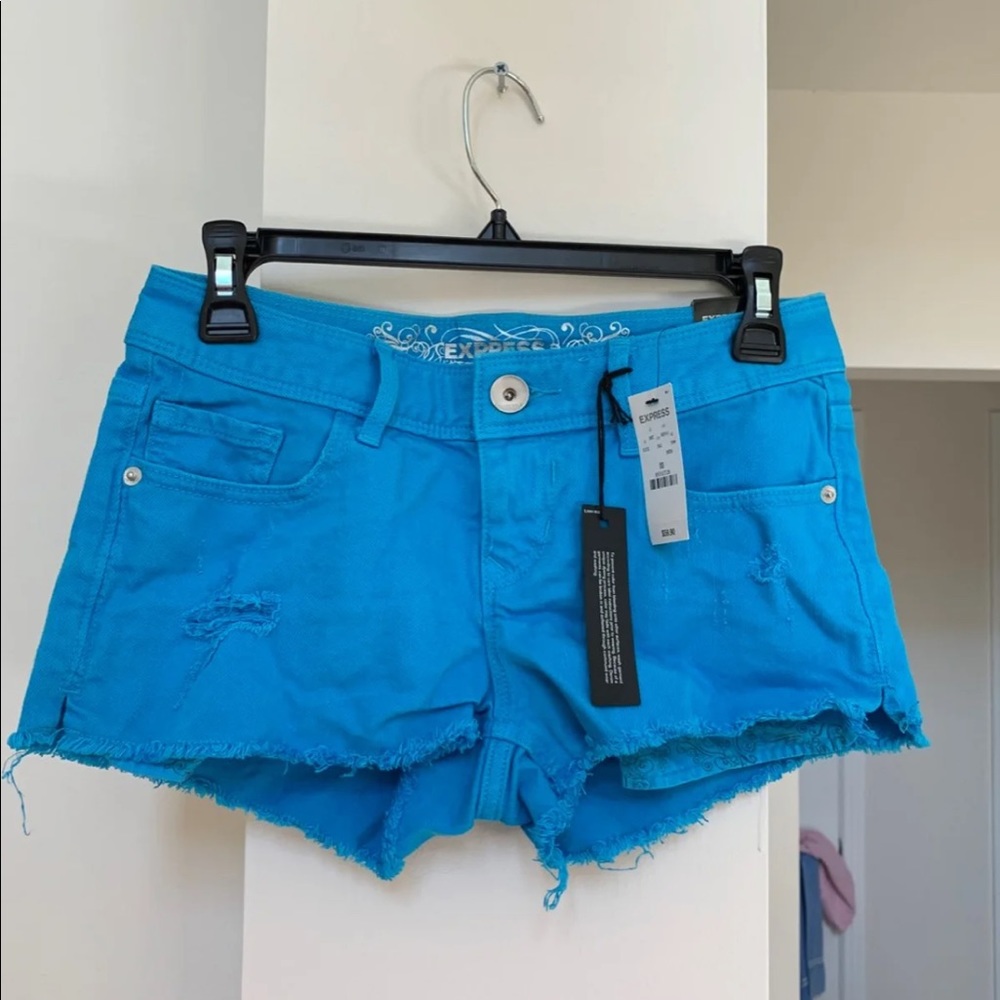 Express blue jean denim shorts NWT
